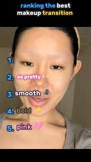 ranking the best makeup transition #transformation #trending #makeup #ytshorts #fashion