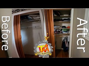 DIY Closet Makeover utilizing small space for more storage