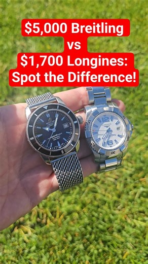 $5,000 Breitling superocean heritage II vs $1,700 Longines Hydroconquest: Spot the Difference!