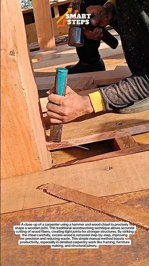 Precision Wood Chisel Technique | Traditional Carpentry That Saves Time 🔨