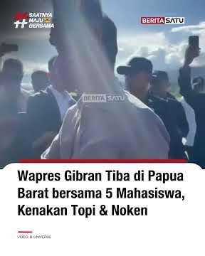 Wapres Gibran Tiba di Papua Barat Bersama 5 Mahasiswa, Kenakan Topi & Noken #beritasatu