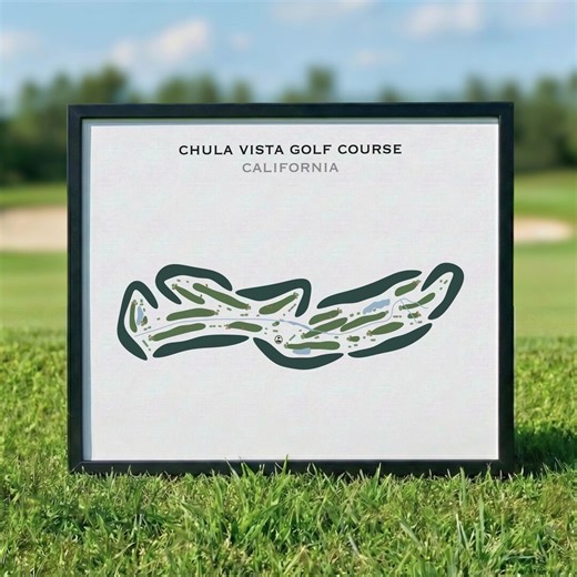Chula Vista Golf Course, CA | Golf Course Map, Golf Map, Golfer Gift for Him, Scorecard Layout, Golfer Boyfriend Gift, Art Print Decor - Etsy