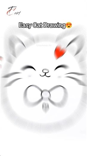 Cute Cat Drawing ❤️ Easy Step by Step | Kawaii Round Cat Art Tutorial #shorts
