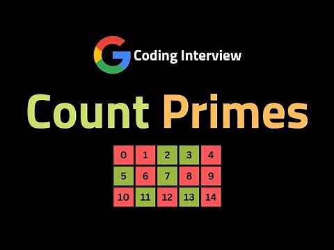 Count Primes - LeetCode 204 - Sieve of Eratosthenes - Coding Interview