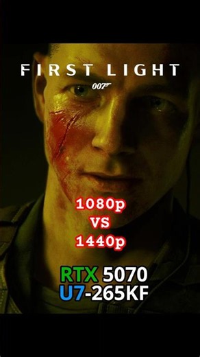 007 First Light on RTX 5070 1080p vs 1440p #benchmark #shortvideo #007firstlight