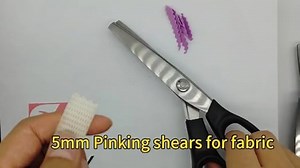 Watch 5MM Pinking Shears for Fabric Dressmaking Sewing Scissors on Amazon Live