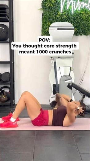 Core strenght does not mean 1000 crunches #momfitness #core
