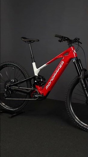 The Mondraker Crafty - full-power e-MTB performance finished in a head-turning Chilli red.