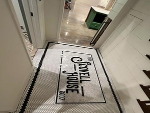 House Custom Mosaic Name and Date Floor Number Mosaic, Mosaic Floor Installed in Hex Tile Floor Mosaic on Mesh for Wall or Floor Install - Etsy