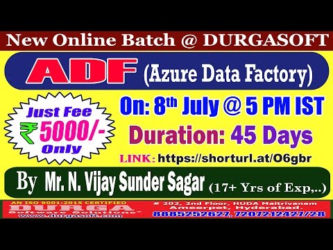ADF (Azure Data Factory) Online Training @ DURGASOFT