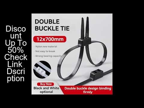 2/20pcs 27.5" High Quality Police Plastic Handcuffs Flesxible Self-Locking Cable Zip Ties Double Hea