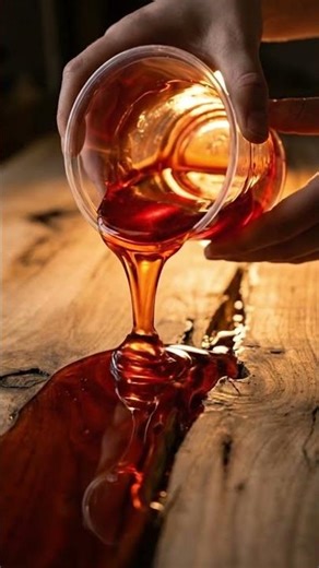 🔥 Lava inside wood?! 😳🌋Wait for the final shine ✨