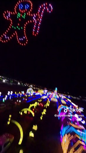Drive-Thru Christmas Light Display with 160 Drones