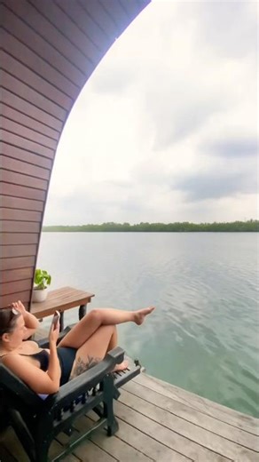 Staying in a Riverfront Hut in #cambodia #travel #viral #travelvlog #kampot #nature #views #nomad