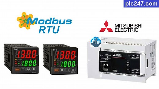 Mitsubishi FX5U "Modbus RTU" Autonics TK4S Tutorial - plc247.com