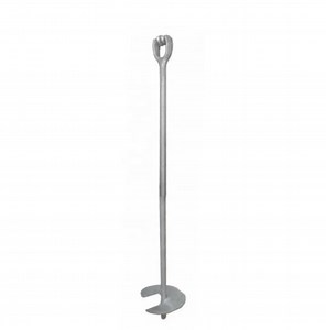 [Hot Item] Heavy Duty Galvanized Helix Earth Anchors Triple Strand Tubular Tension No Wrench Screw Anchor