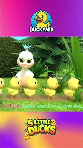 🦆 [1 MINUTE LOOP] 5 Little Ducks Sound Variations Remix 🎶 | Fun Versions | DuckyMixKidsTV