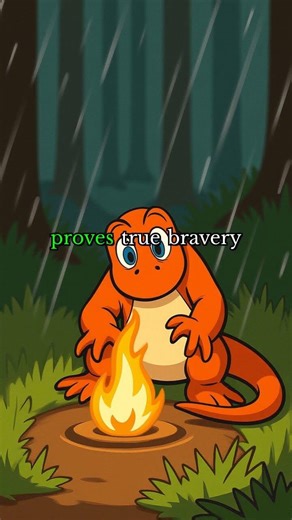 Kanto Story 2: Charmander Rain Courage #charmander #bravery #pokémon