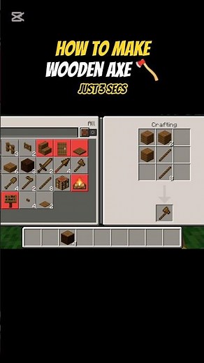 how to Make an Axe 🪓 in Minecraft in 30 Seconds! 😳🤔