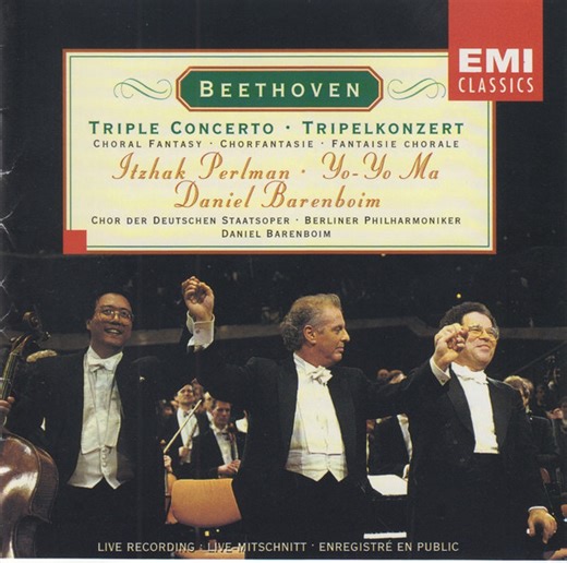Beethoven - Itzhak Perlman, Yo-Yo Ma, Daniel Barenboim - Triple Concerto = Tripelkonzert / Choral Fantasy = Chorfantasie = Fantaisie Chorale