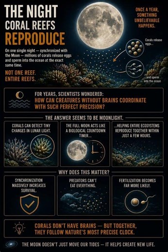 HOW CAN CORALS WITHOUT BRAINS REPRODUCE AT THE EXACT SAME TIME?