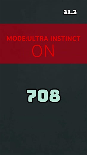 ULTRA INSTINCT MODE(click when button comes to turn it on)