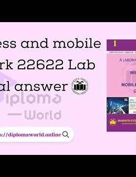 Wireless and mobile networks lab manual answer | 22622 WMN Solved manual solution msbte pdf download