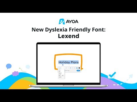 AYOA New Dyslexia Friendly Font (Lexend)