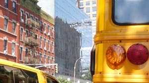 When you see yellow lights flashing on a school bus, it’s your cue to slow down and prepare to stop. Kids could be crossing the road at any moment! | U.S. Department of Transportation