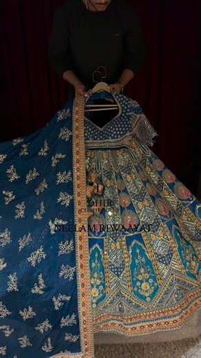 Vikas dhir on Instagram: "Set in a deep blue tone with detailed traditional motifs, this lehenga balances richness and restraint, making it suitable for weddings that value elegance over excess. @dhirclothoutfits our official registered numbers: +91 62801 35556 +91 70873 77120 +91 82890 32672 6+91 79863 05964 +91 7973392359 We have 2nd registered Acount for ethnicwear @dhirclothoutfits Please do NOT trust any fake profiles, pages, or unknown numbers claiming to represent us. For safe shopping an