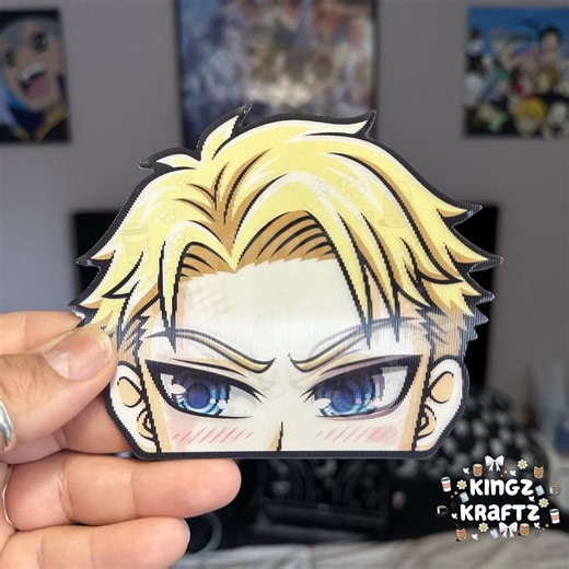 Anime 3D Motion Peeker Sticker | Waterproof Vinyl Decal | Loid Forger - Etsy