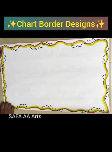 ✨3 Chart Paper Border Designs#Chart paper decorations project#Corner & Frame border design#school#✨🌺