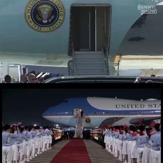 🇺🇸Compare Trump's welcome to China vs. Obama's welcome in 2016Obama landed in Hangzhou for the G20 and had to walk out of the belly hatch at the back of Air Force One.For Trump, it was the full red carpet treatment.