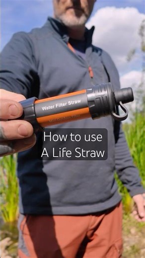 Survival Skills: How to use a life straw water filter #camping #survival #outdoors