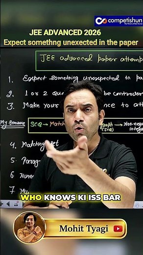 Expect The Unexpected in JEE Advanced 2026 | ABJ Sir Strategy & Hidden Truth !