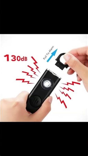 130dB Personal Defense Alarm Rechargeable Self Defense Woman Safety With LED