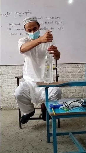 Pascal's Principle demonstration | 9th class physics | #physics #experiment #demonstration #demo
