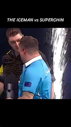 The Iceman vs Superchin, legendary clash between two of the biggest troublemakers in darts. Who is your favorite? #darts #fight #dart #edit #cartoon #fyp