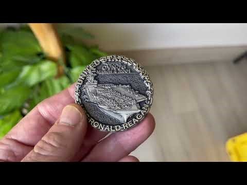 USS Ronald Reagan CVN-76 US Navy Aircraft Carrier Collectible Challenge Coin