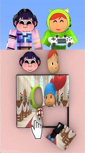 Sprunki Zoey and Sprunki Nina in the photo collage challenge!