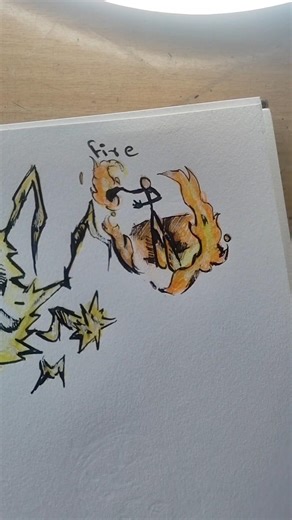 How to draw stickman with powers (Ice, lighting, fire) ✨ #drawing #tutorial #stickman #fpy