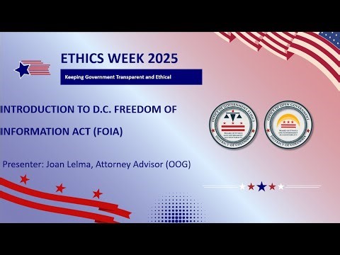 Introduction to the DC Freedom of Information Act
