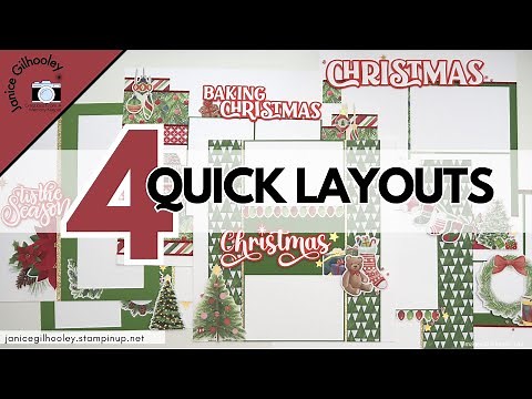4 Quick & Easy Christmas Scrapbook Layouts