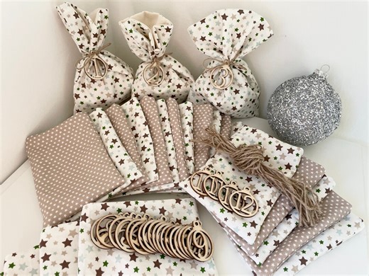Fabric Advent Calendar for Filling / 24 Bags for Filling - Etsy
