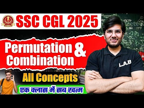SSC CGL 2025 | Permutation and Combination New Pattern Questions | CGL Maths Classes by Utkarsh Sir