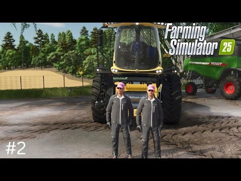 Gras ernte mit einem Häcksler