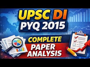 UPSC Drug Inspector PYQ 2015 | Complete Paper Analysis | Most Expected Questions for DI Exam 2026