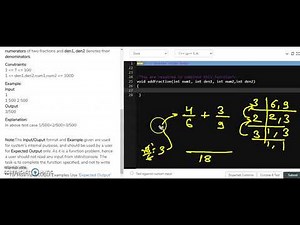Add two fractions | Competitive Programming | geeksforgeeks | Basic math | Leetcode