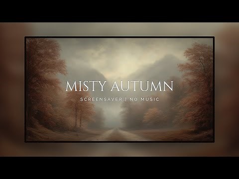 TV Screensaver | Misty Autumn Pathway: 3 Hours of Relaxing Art for Fall Ambience