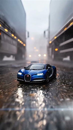 Tiny Bugatti vs Giant Trucks 😳 220KM/H POV#shorts#cars#bugatti#macro#cinematic#toycars#viral#4k